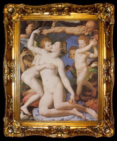 framed  Agnolo Bronzino An Allegory with Venus and Cupid, ta009-2